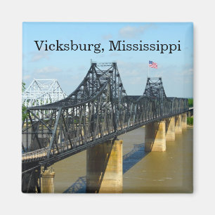 Vicksburg Mississippi River Bridge Magneet