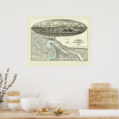 Vicksburg, MS Panoramic Map - 1863 Poster (Keuken)
