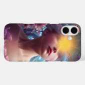 Vicky heeft haar hoofd in de bloemenwolken AI Art Case-Mate iPhone Case (Achterkant (horizontaal))