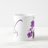  Vicky naam  paarse floral girly Koffiemok (Center)