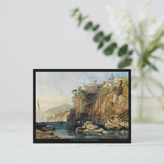 Vico, de baai van Napels Waterverf schilderend Bri Briefkaart (Staand voorkant)