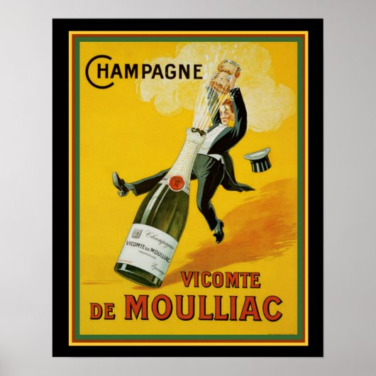Vicomte de Moulliac Champagne 16 x 20 Poster (Voorkant)