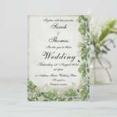 Vicorian Meadow Huwelijksuitnodiging Kaart (Staand voorkant)