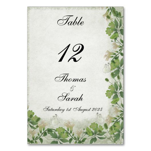 Vicorian Meadow Huwelijksuitnodiging Kaart (Voorkant)