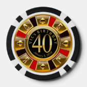 Vic's 40e dag pokerchips (Achterkant)