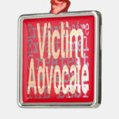 Victim Advocate Metalen Ornament (Links)