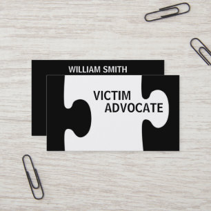 Victim Advocate Puzzle Piece Visitekaartje