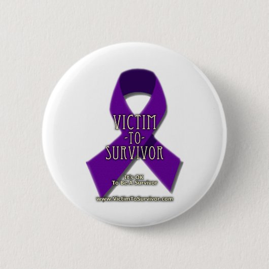 Victim-to-Survivor Ronde Button 5,7 Cm (Voorkant)
