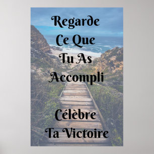 "Victoire" Affiche Citation positief-Poster Poster