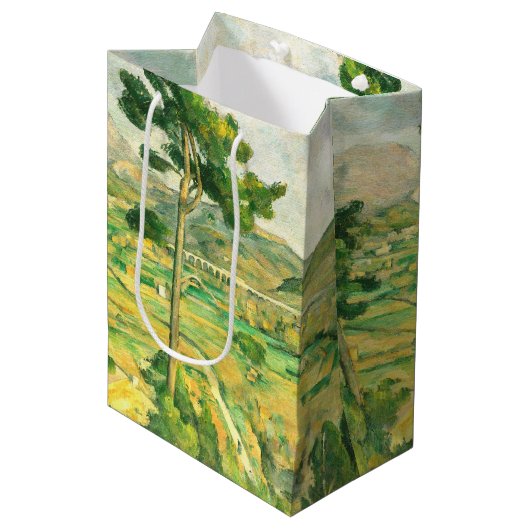 Victoire en het Viaduct Paul Cezanne Medium Cadeauzakje (Voorkant Gekanteld)