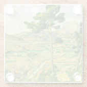 Victoire en Viaduct Paul Cezanne Glazen Onderzetter (Achterkant)