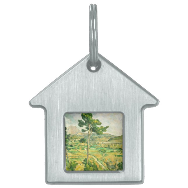 Victoire en Viaduct Paul Cezanne Huisdieren Naamplaatje (Voorkant)