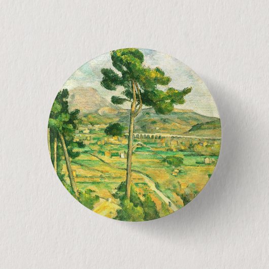 Victoire en Viaduct Paul Cezanne Ronde Button 3,2 Cm (Voorkant)