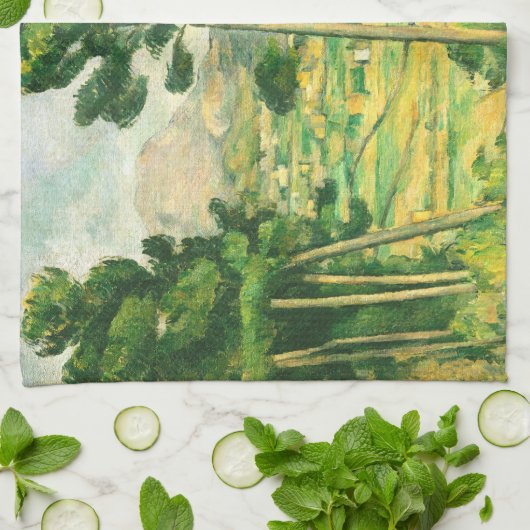 Victoire en Viaduct Paul Cezanne Theedoek (Gevouwen)