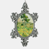 Victoire en Viaduct Paul Cezanne Tin Sneeuwvlok Ornament (Links)