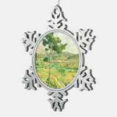 Victoire en Viaduct Paul Cezanne Tin Sneeuwvlok Ornament (Rechts)