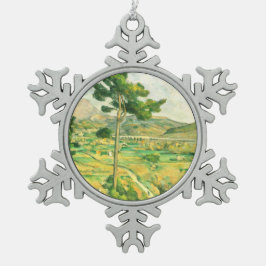 Victoire en Viaduct Paul Cezanne Tin Sneeuwvlok Ornament