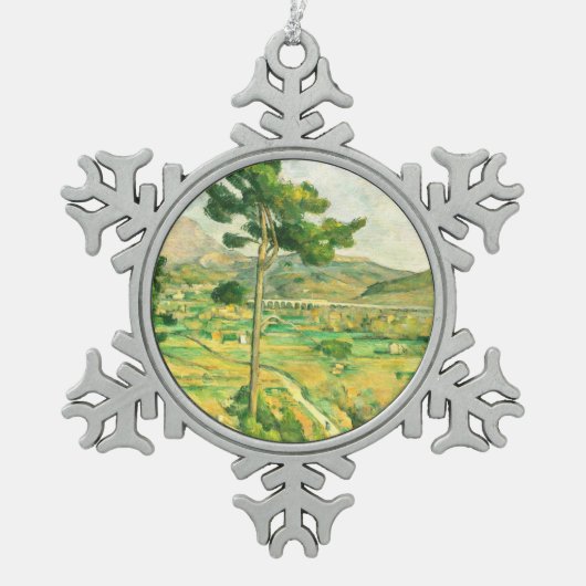 Victoire en Viaduct Paul Cezanne Tin Sneeuwvlok Ornament (Voorkant)