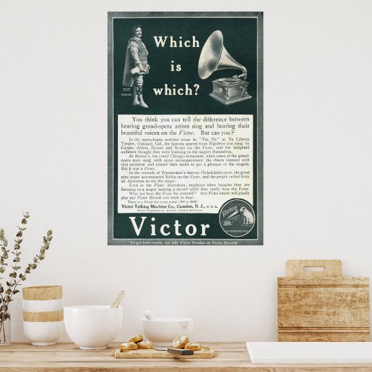  Victor AD vanaf 1908 Poster (Keuken)