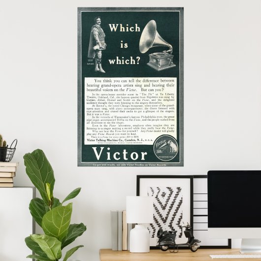 Victor AD vanaf 1908 Poster (Thuiskantoor)