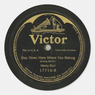Victor Antiek Record Sticker