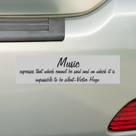 Victor citeert muziek drukt uit bumpersticker (Op auto)