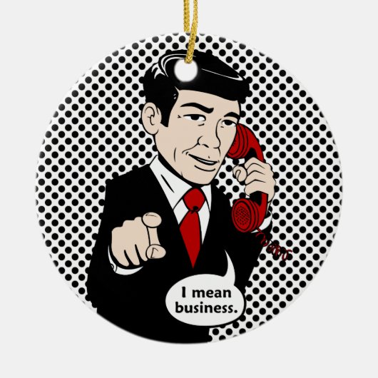 Victor Crushmore betekent zaken Keramisch Ornament (Voorkant)