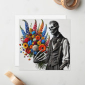 Victor Dreadthorn - Gotisch Victoriaans Wenskaart Notitiekaartje (Voorkant / Achterkant in situ)