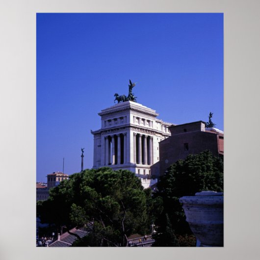 Victor Emmanuel 2de Monument Rome Poster (Voorkant)