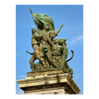 Victor Emmanuel II Monumentenstandbeeld in Rome, I Foto Afdruk