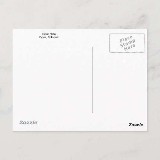 Victor Hotel, Colorado Briefkaart (Achterkant)