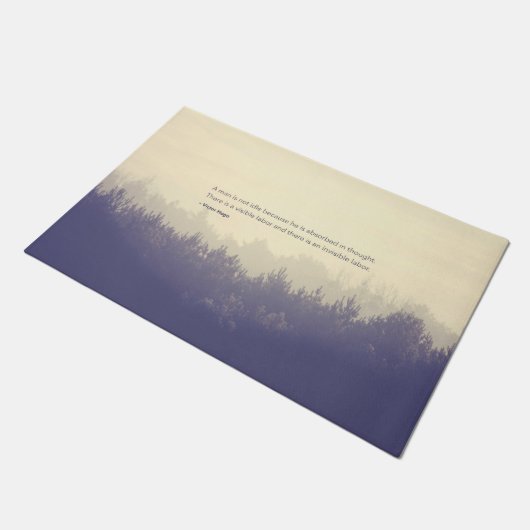 Victor Hugo Free Thinker Quote Pine forest Deurmat (Schuin)