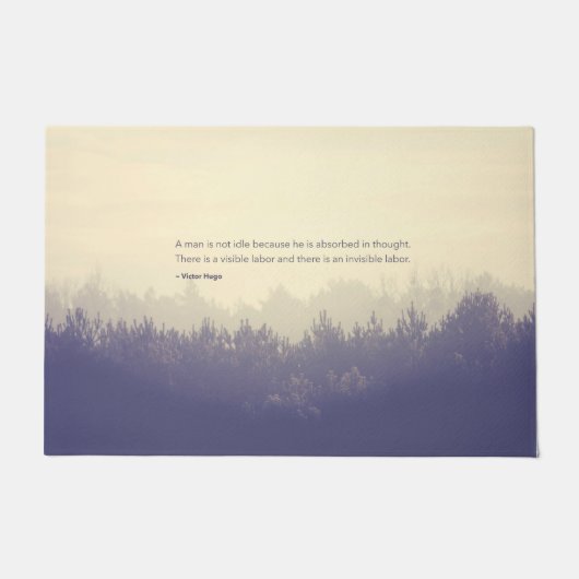Victor Hugo Free Thinker Quote Pine forest Deurmat (Voorkant)