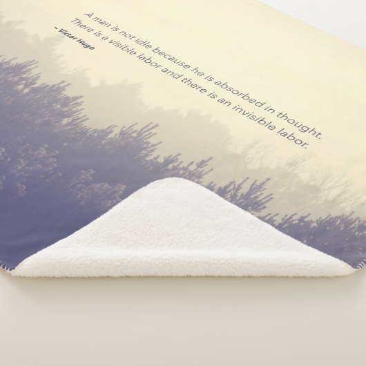 Victor Hugo Free Thinker Quote Pine forest Sherpa Deken (3/4)