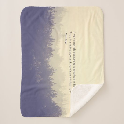 Victor Hugo Free Thinker Quote Pine forest Sherpa Deken (Voorkant)