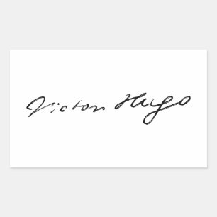 Victor Hugo handtekening autograaf schrijver cultu Rechthoekige Sticker