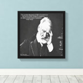 Victor Hugo & Happiness Quote Canvas Print (Insitu (Houten vloer))