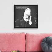Victor Hugo & Happiness Quote Canvas Print (Insitu (Woonkamer))