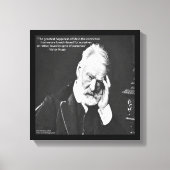 Victor Hugo & Happiness Quote Canvas Print (Voorkant)
