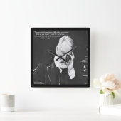 Victor Hugo & Happiness Quote Square Wall Clock Vierkante Klok (Huis)