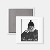 Victor Hugo Hipster Magnet (Voorkant / Achterkant)
