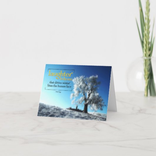Victor Hugo Inspirerend citaat "Lachen" Bedankkaart (Voorkant)
