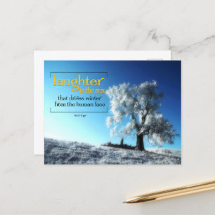 Victor Hugo Inspirerend citaat "Lachen" Briefkaart