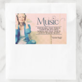 Victor Hugo Inspirerend citaat "Muziek" Rechthoekige Sticker (Tas)