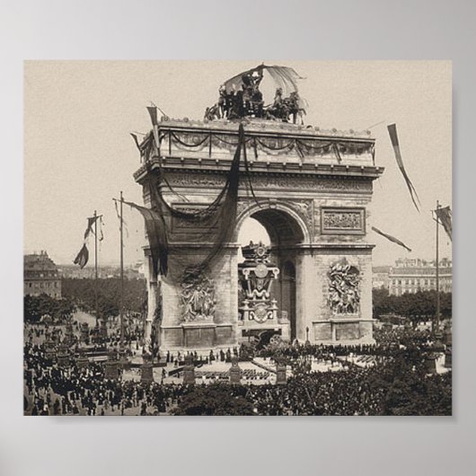 Victor Hugo - l'Arc de Triomphe - Parijs 1885 Poster (Voorkant)