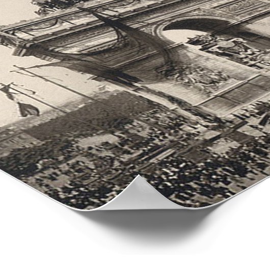 Victor Hugo - l'Arc de Triomphe - Parijs 1885 Poster (Hoek)