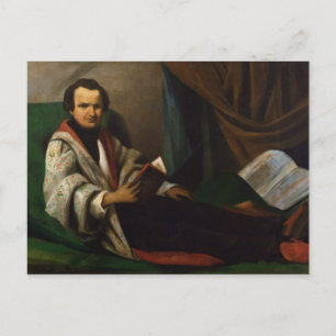 Victor Hugo op zijn divan, c.1830-40 Briefkaart