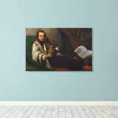 Victor Hugo op zijn divan, c.1830-40 Canvas Afdruk (Insitu (Houten vloer))