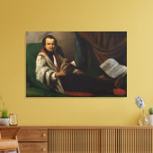 Victor Hugo op zijn divan, c.1830-40 Canvas Afdruk (Insitu (Woonkamer))