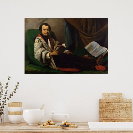 Victor Hugo op zijn divan, c.1830-40 Poster (Keuken)